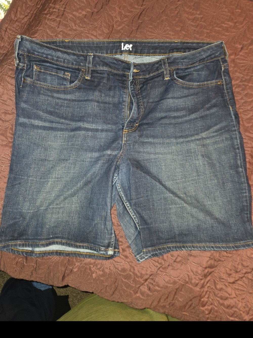 Lee Womens Blue Denim Shorts Plus Sz 22